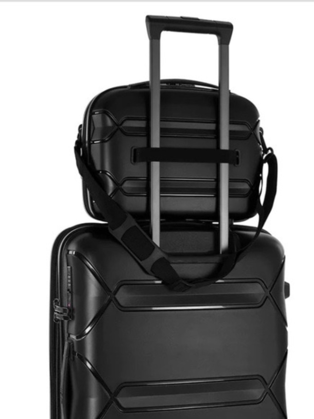 HEYS USA Small Hard-shell Makeup Crossbody Trolley Locking Carry Case Black - Picture 15 of 15